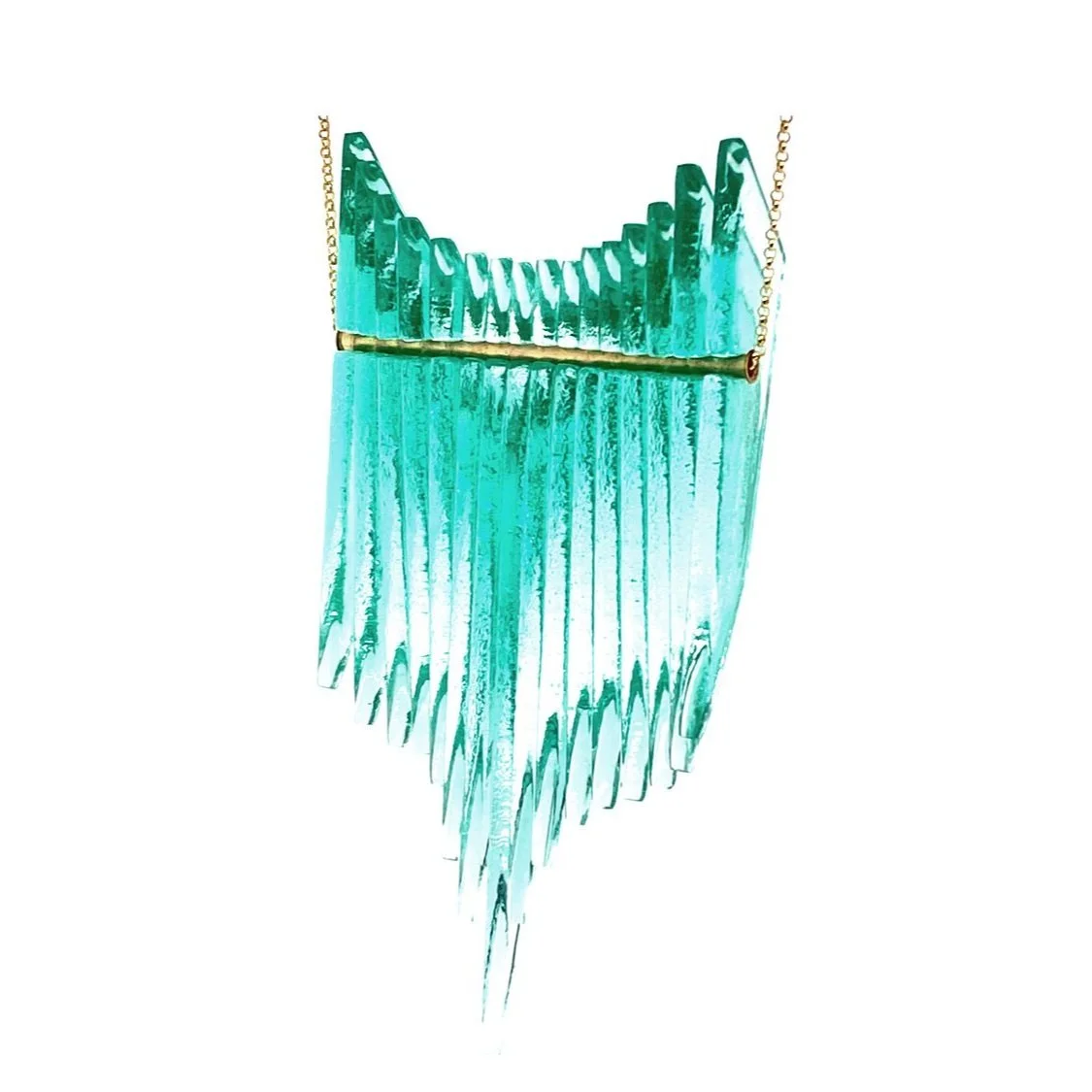 Kinetic Shield Necklace in Jade