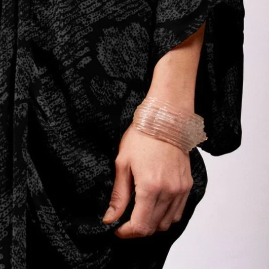 Curly Moss Blend Cuff in Clear