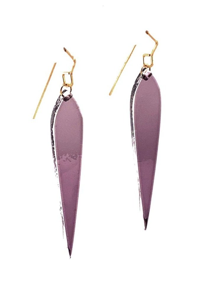 Teardrop Dagger Earrings in Indigo/Purple