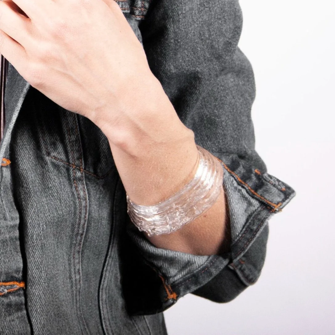 Curly Moss Blend Cuff in Clear