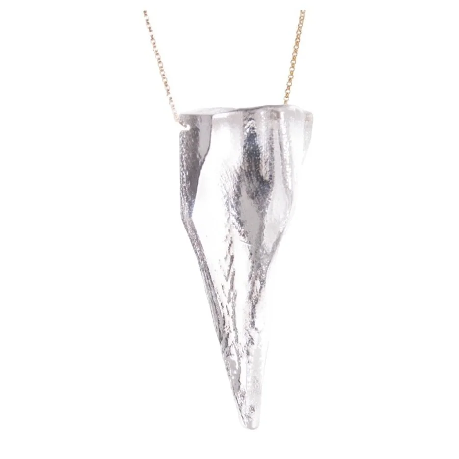 Hot Pressed Clear Deco Dagger Necklace
