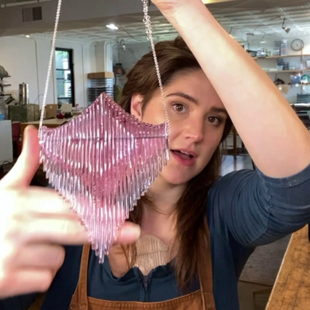 Large Kinetic Deco Necklace in Fuchsia