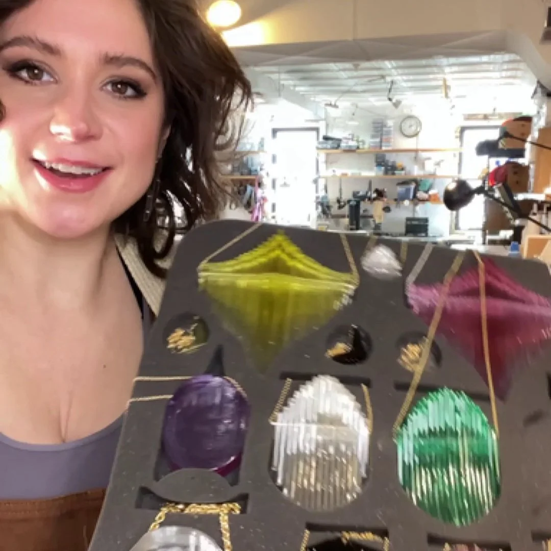 Sculptural Glass Wearables in custom foam