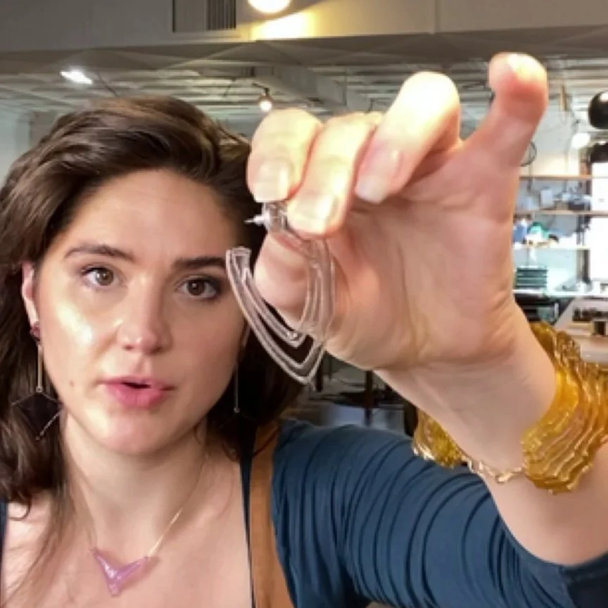 Double Open Deco Drop Earrings