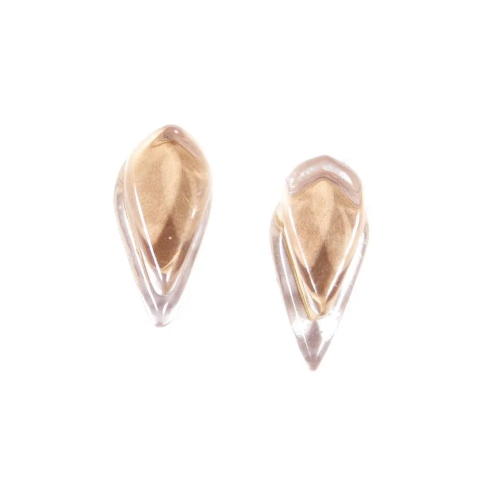 Double Teardrop Studs in Fuchsia