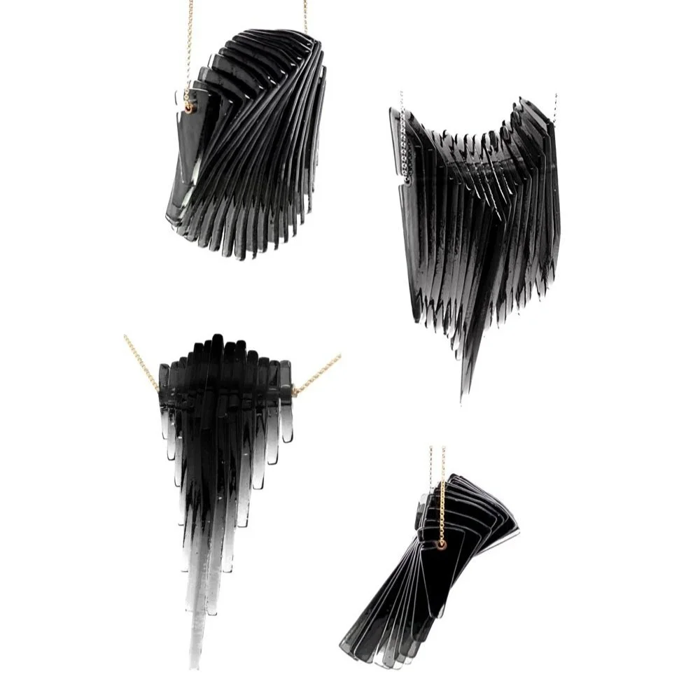 Kinetic Ellipse, Shield, &amp; Deco Dagger Necklaces