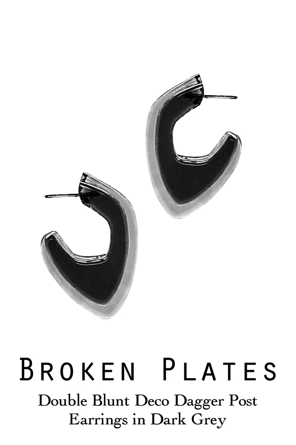 Double Blunt Deco Dagger Posts in Dark Grey