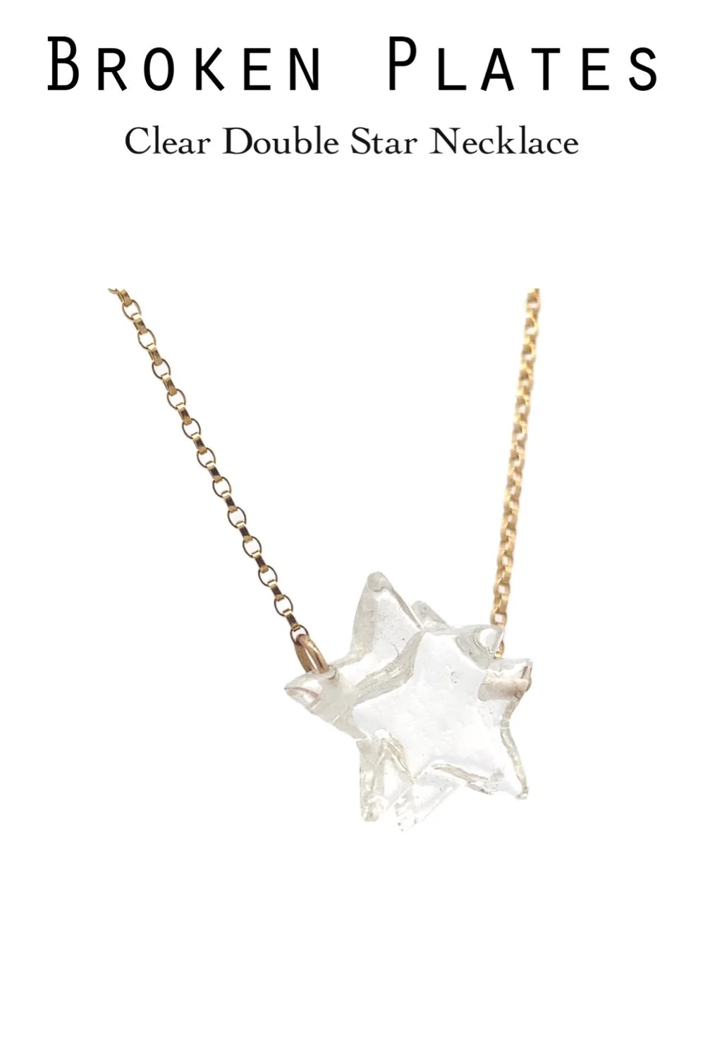 Clear Double Star Necklace