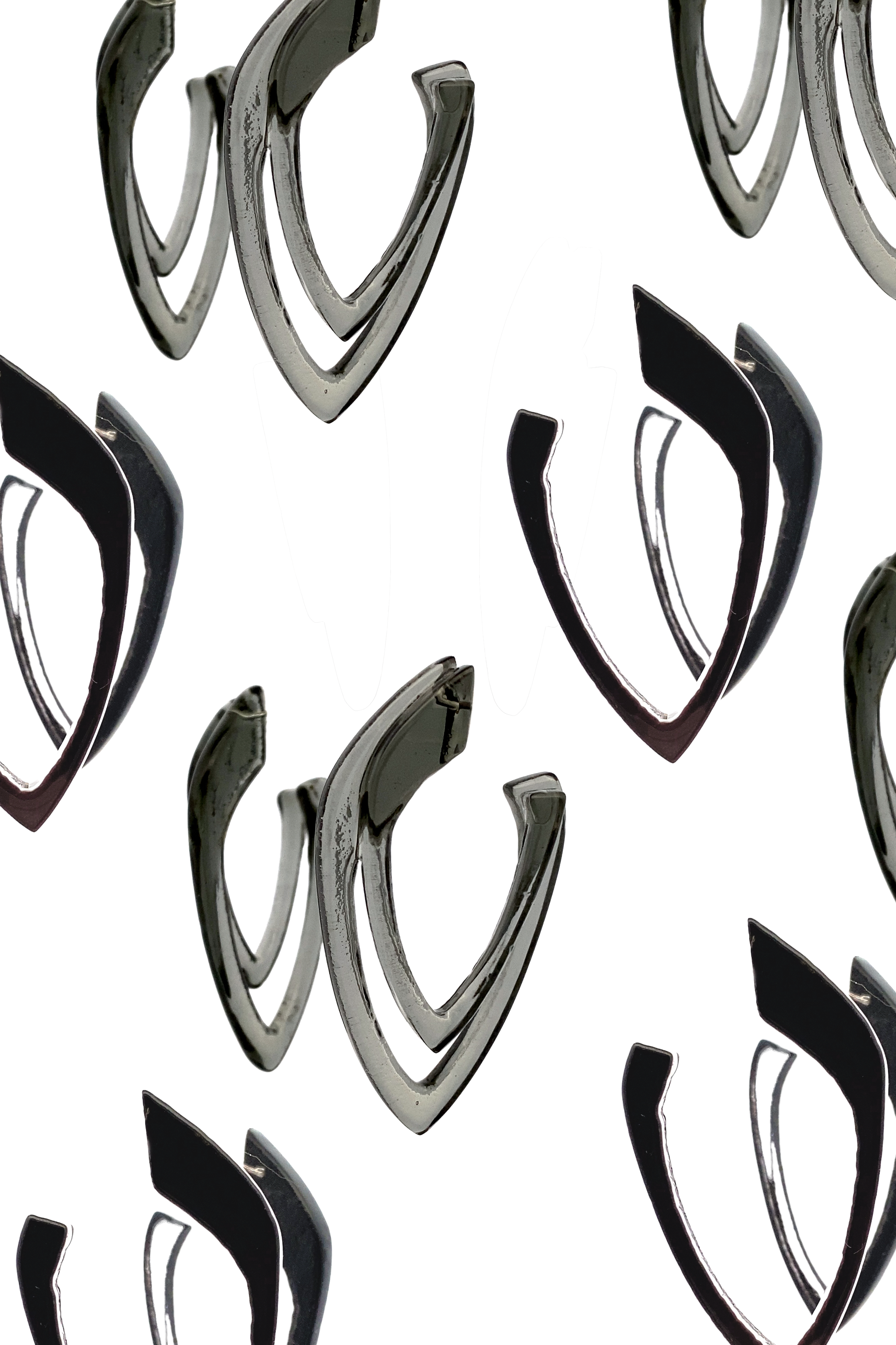 Double Open &amp; Open Deco Drop Earrings