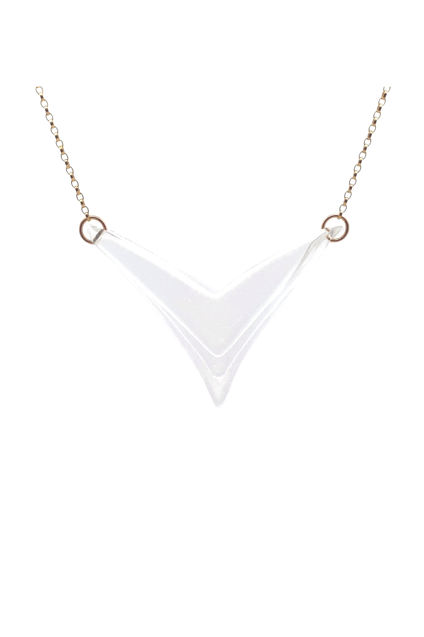 Stacked Deco V Necklace