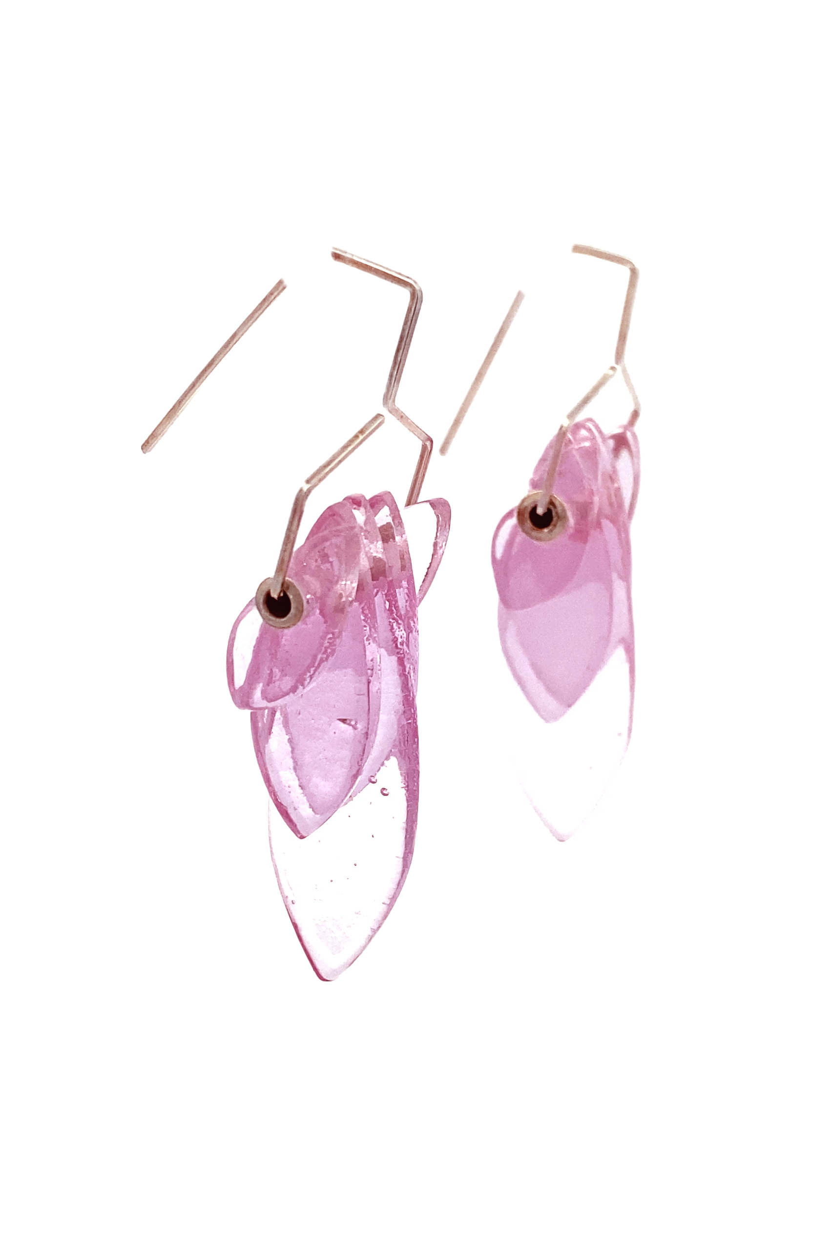 Kinetic Deco Teardrop Hook Earrings