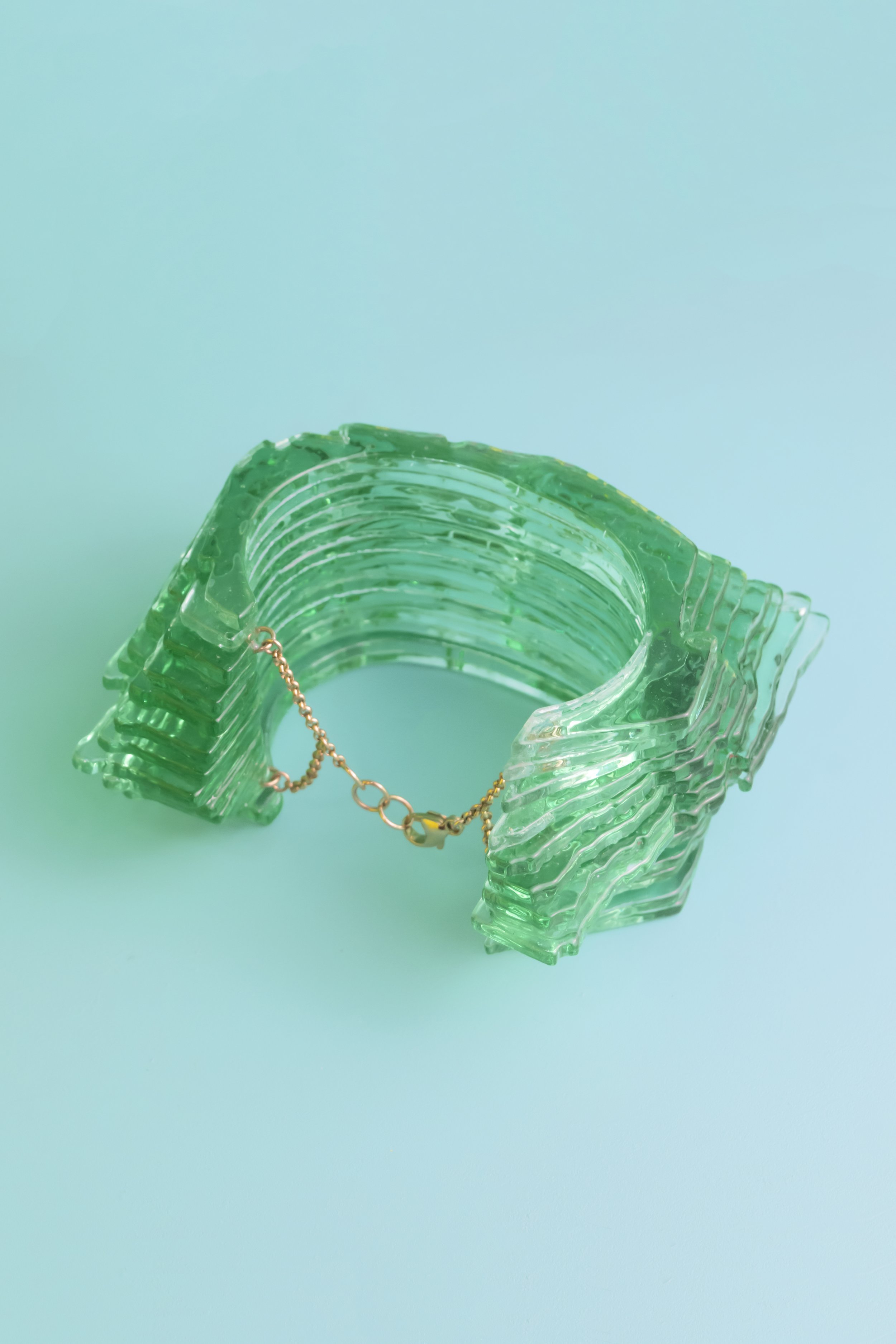Bark Blend Cuff in Jade