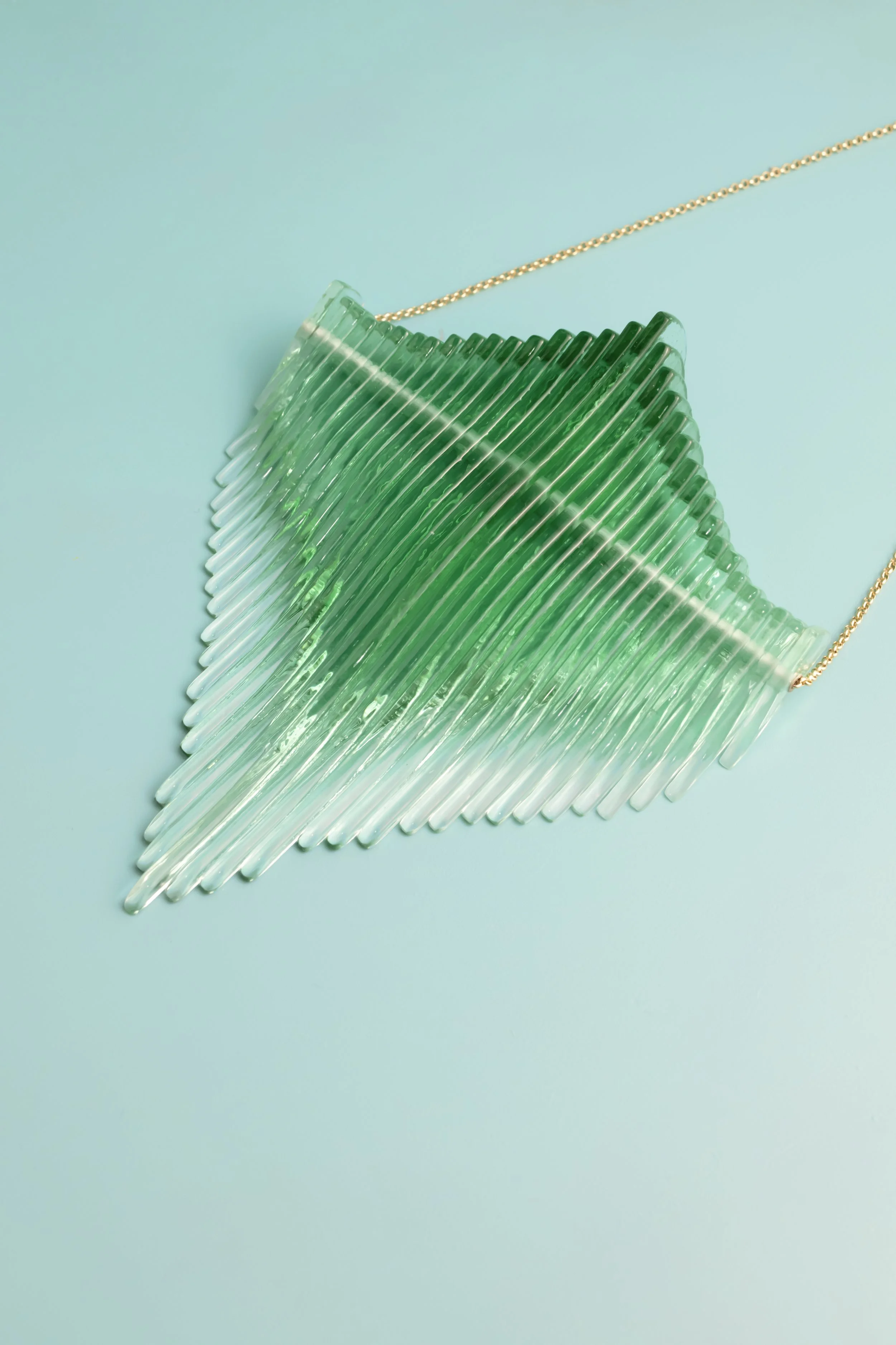 Large Kinetic Deco Necklace in Jade
