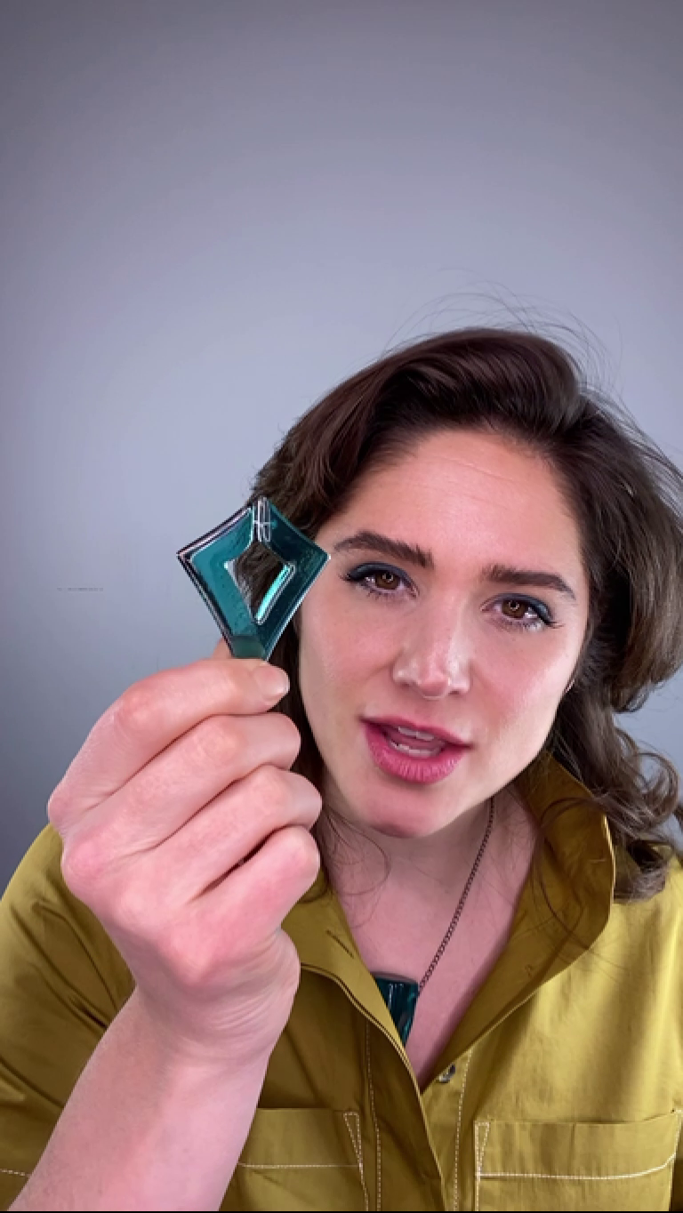 Open Diamond Post Earrings in Dark Lagoon