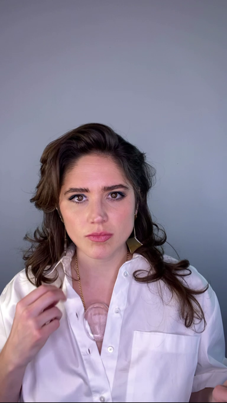 Clear Hot Pressed Medium Ellipse Necklace