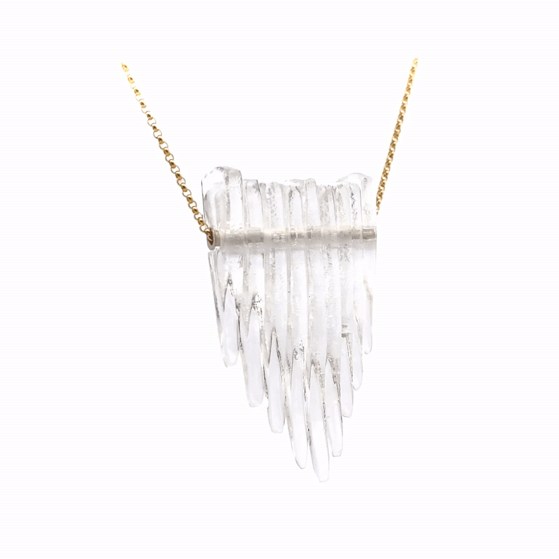 Clear Mini Kinetic Shield Necklace