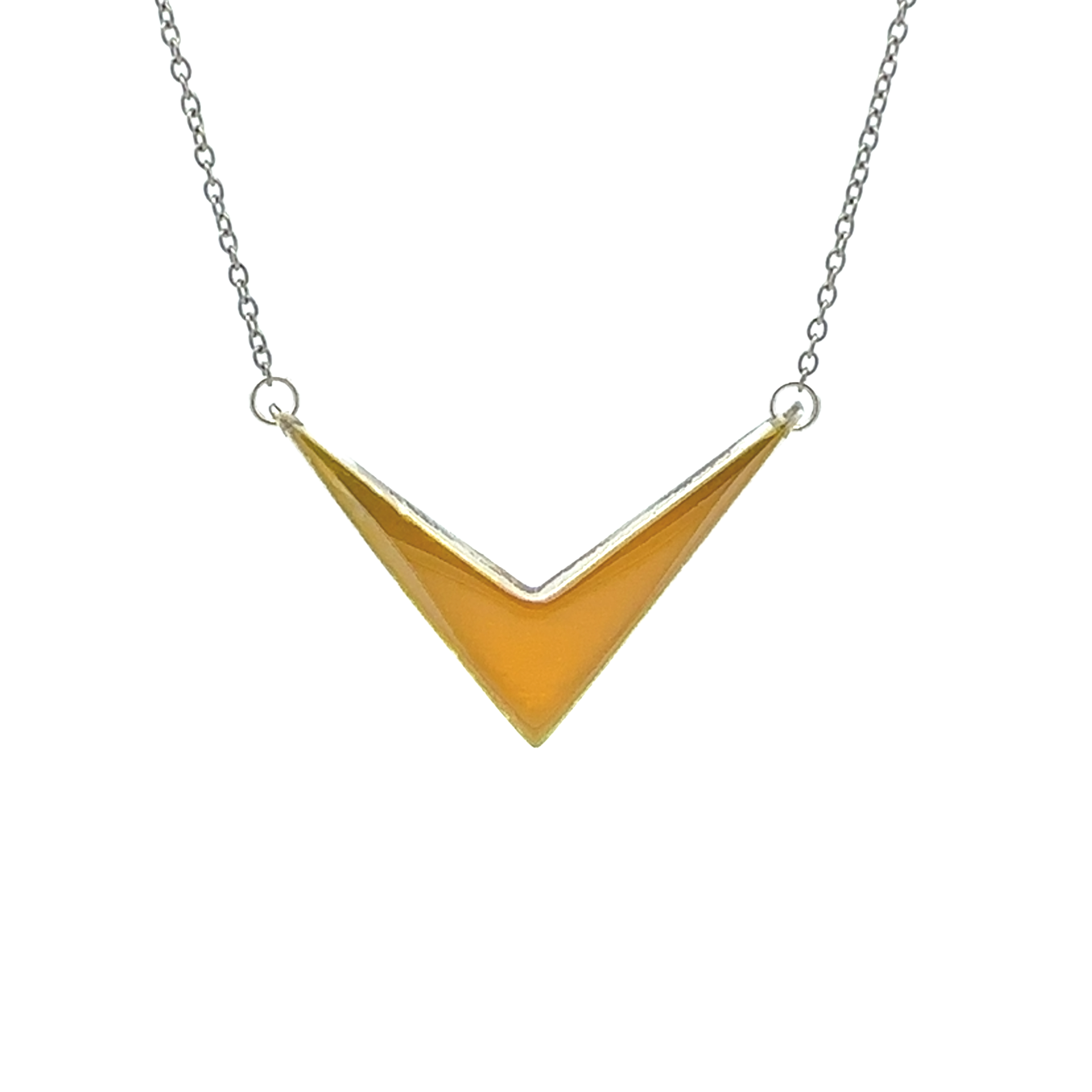 Iridescent Sunset Medium "V" Necklace