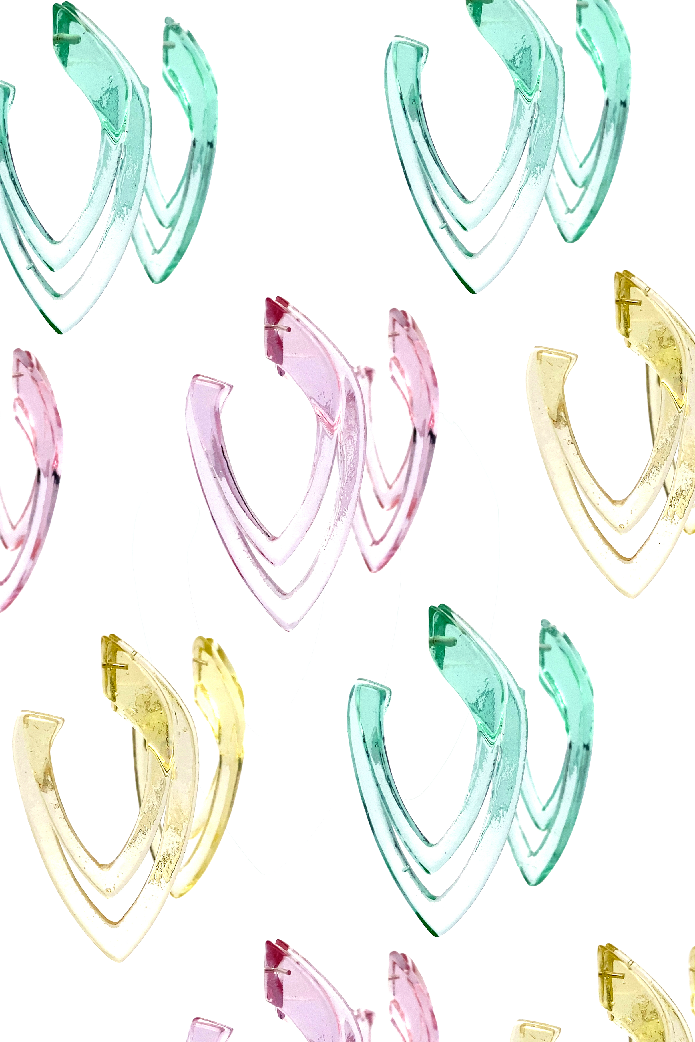 Double Open Deco Drop Earrings