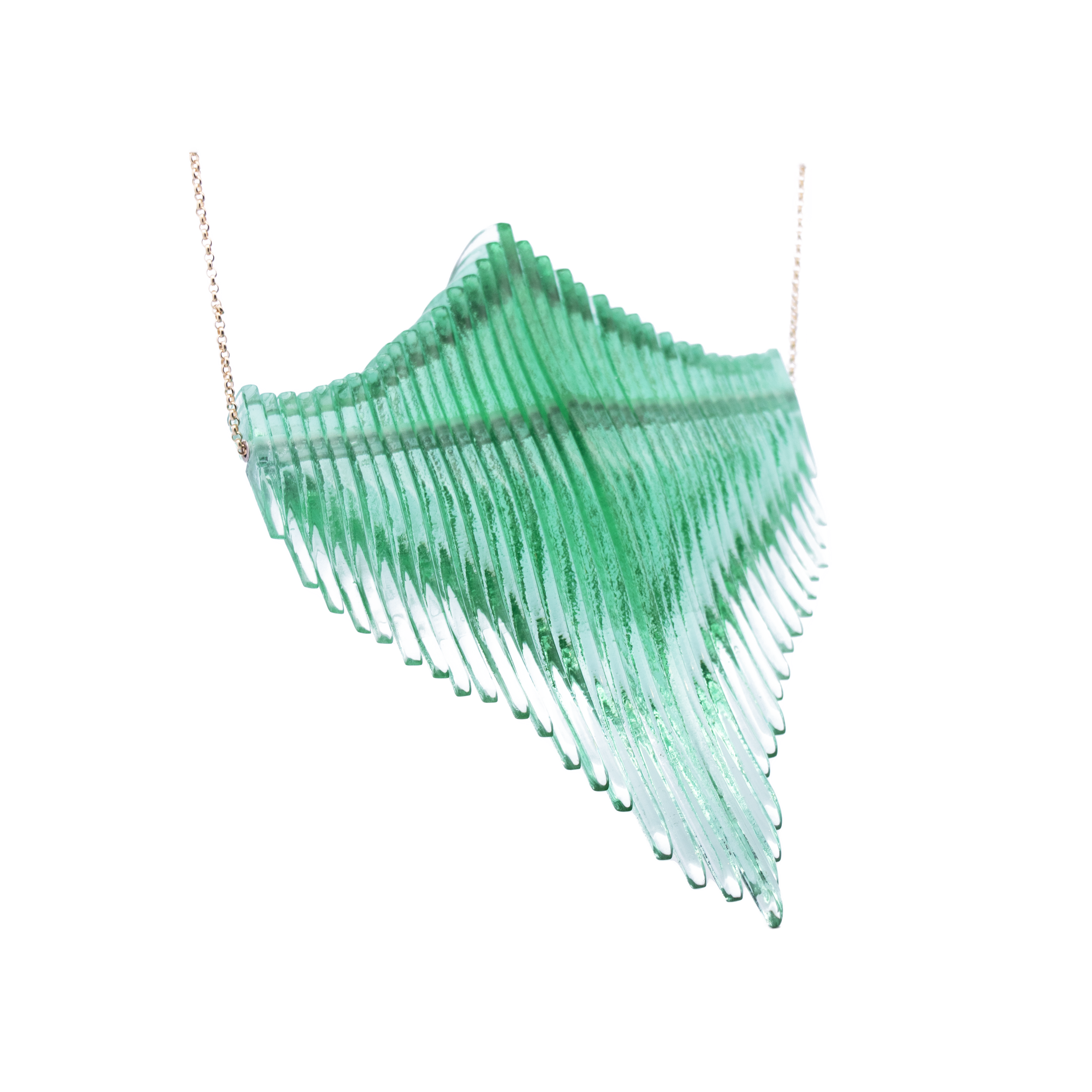 Large Kinetic Deco Necklace in Jade