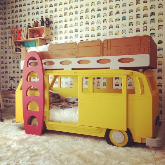 This bunk bed is by Fun Furniture Collective , you gotta check them out if you're after a unique kids bed.
