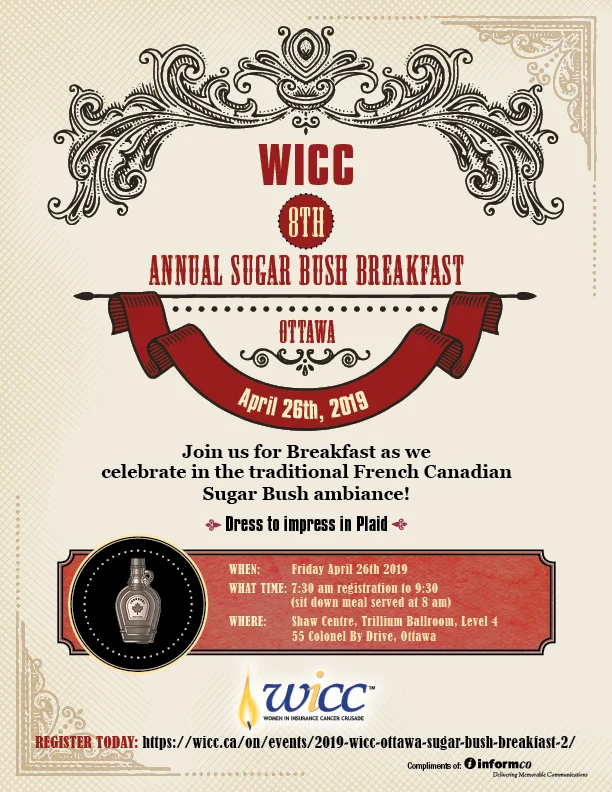 INcarcinoma Exhibit at the 2019 WICC Ottawa Sugar Bush Breakfast