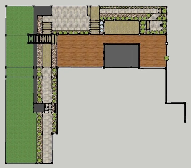 A Simple Approach - grand walkway leads visitors to a lookoff & extended dining deck, patio & private outdoor shower.