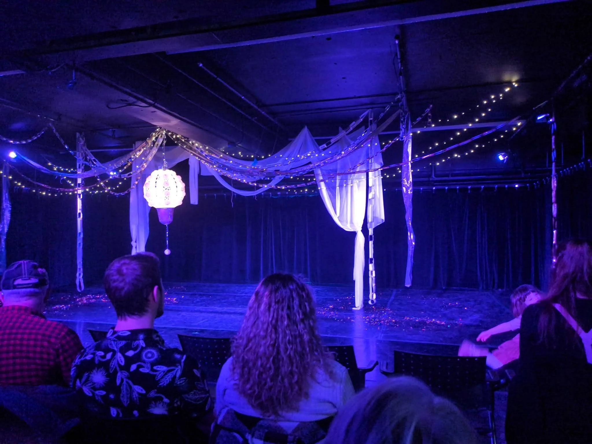 A break from landscaping, i work with a local choir & music studio producing shows. I took reference for this Kaliedascope Cabaret from art deco jewellery & drapery. 