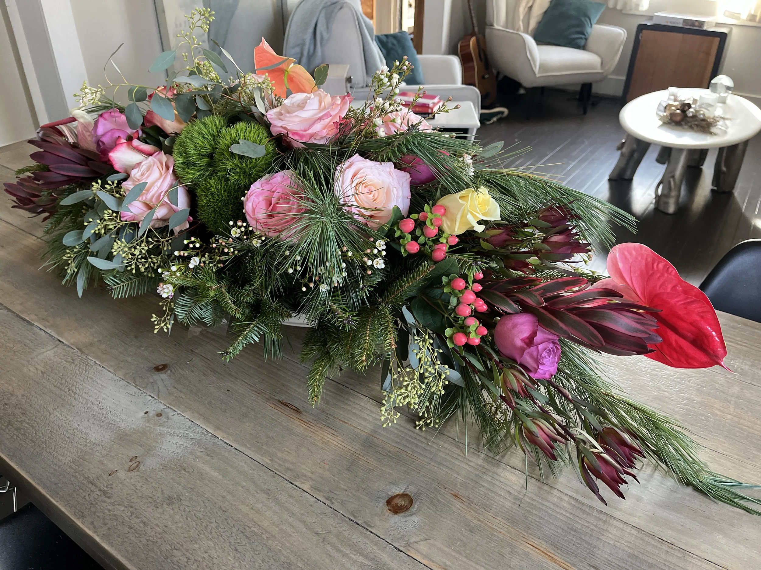 Building arrangements like this take about 30 minutes of prep, shopping and an hour or so of assembly. 