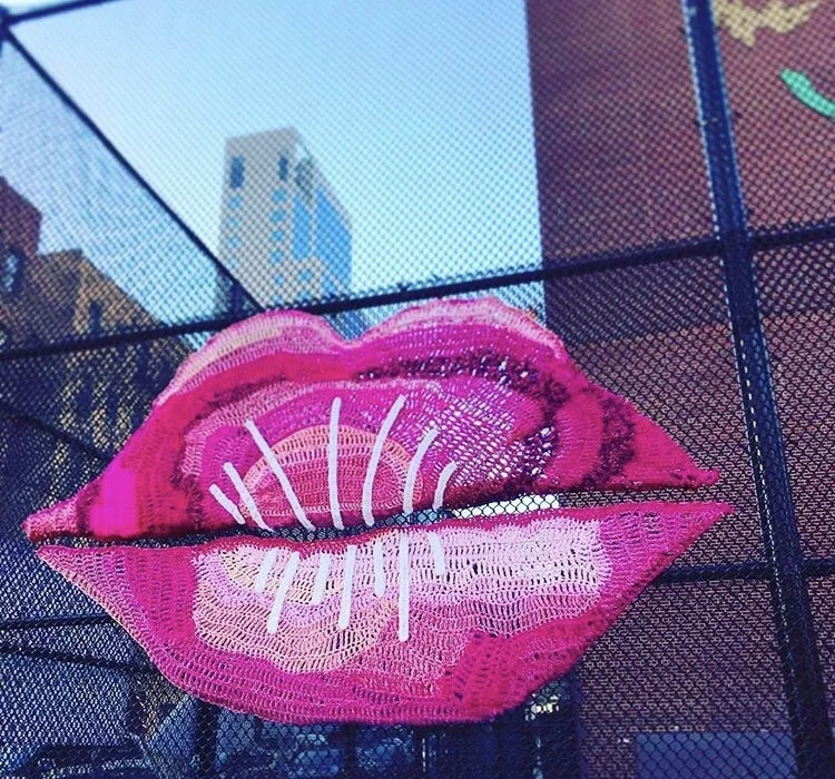 Lips Sealed Yarnbomb!