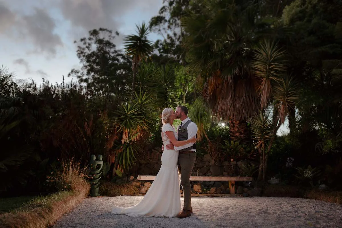 Wedding Photo Evening Native Bush Setting Emily Chalk