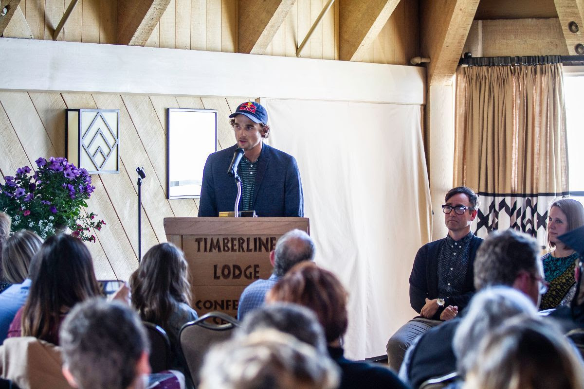 Academy Alumni, Professional Skiier and Olympic Medalist Nick Goepper gave a speech about his experience at the Academy and how it helped him get to where he is now