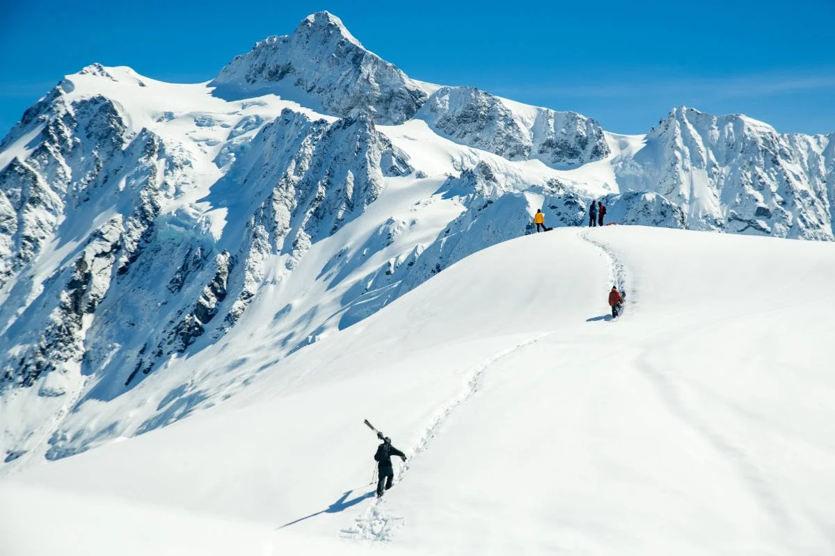 The Big Mountain team finding a line. Mount Baker, Washington