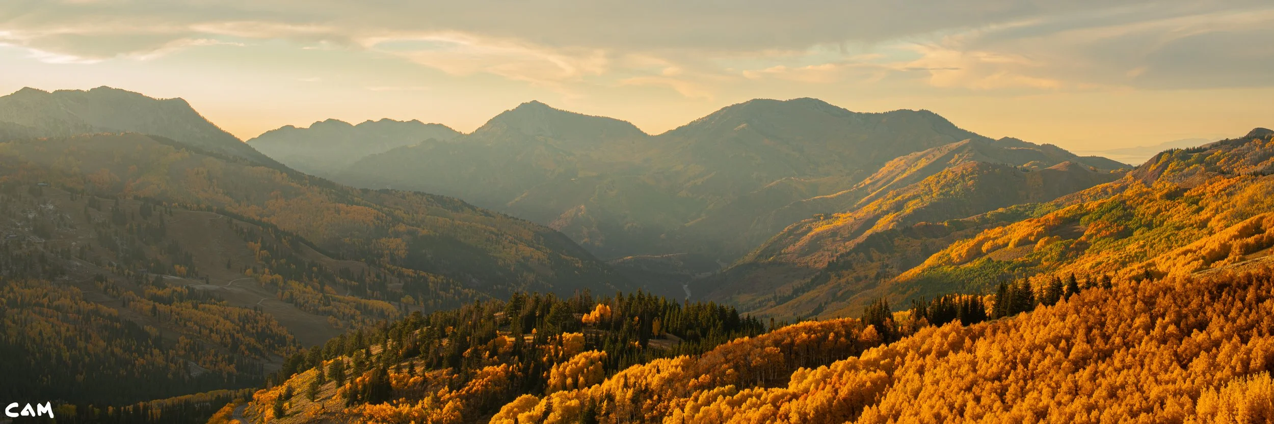 big cottonwood canyon fall sunset