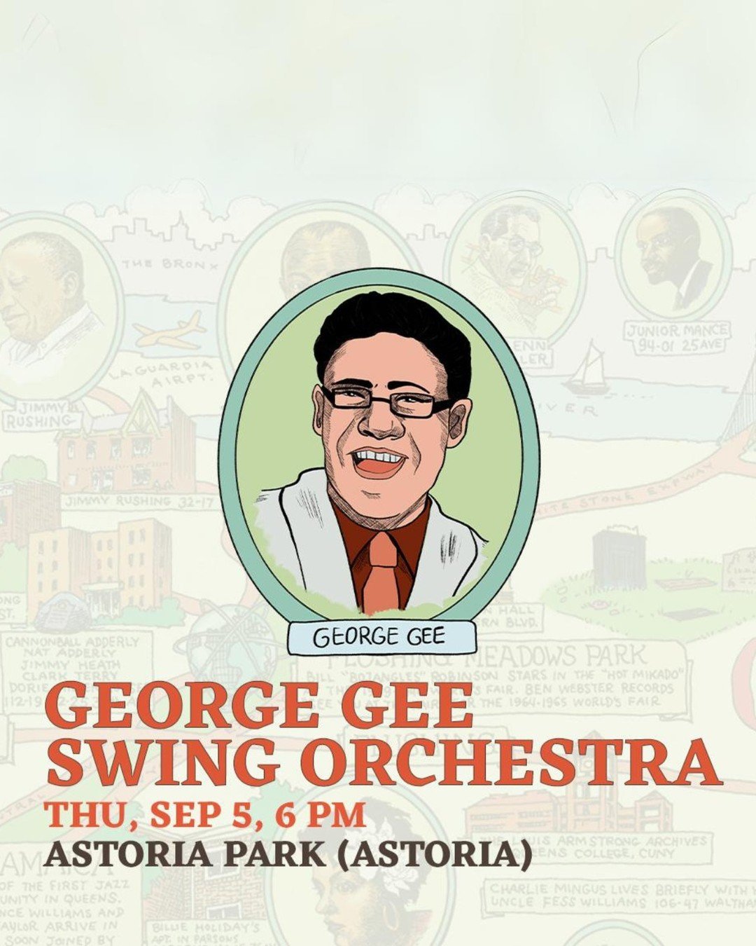 FREE outdoor concert this Thursday at 6pm in Astoria Park, Queens, NYC to celebrate the finale of the Queens Jazz Trail Concert Series, stage located at The Great Lawn by 23rd Ave and 19th Street. event info https://kupferbergcenter.org/event/qjt-geo