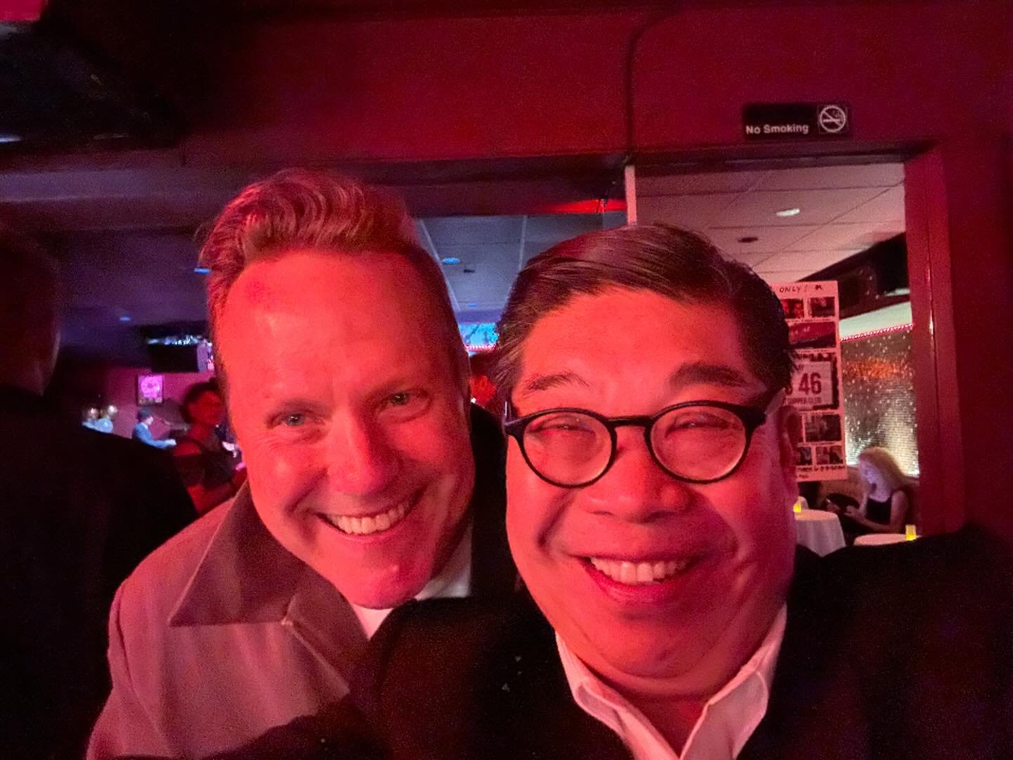 Hanging with old friend @johnnyboydmusic at @swing46nyc