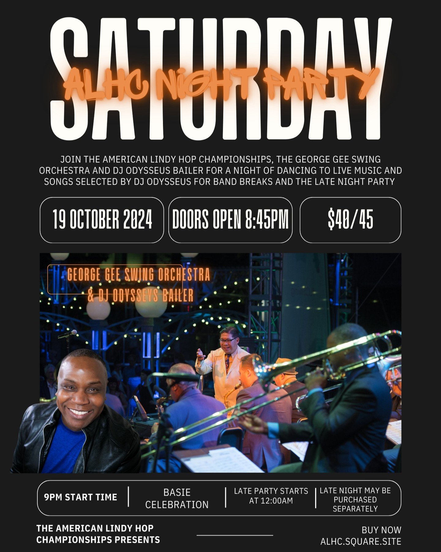 a fabulous night of Big Band dance music in Tribute to the great Count Basie at The American Lindy Hop Championships on Saturday, October 19th in the ballroom at The Renassiance New York Harlem Hotel on West 125th Street. Tickets available at https:/