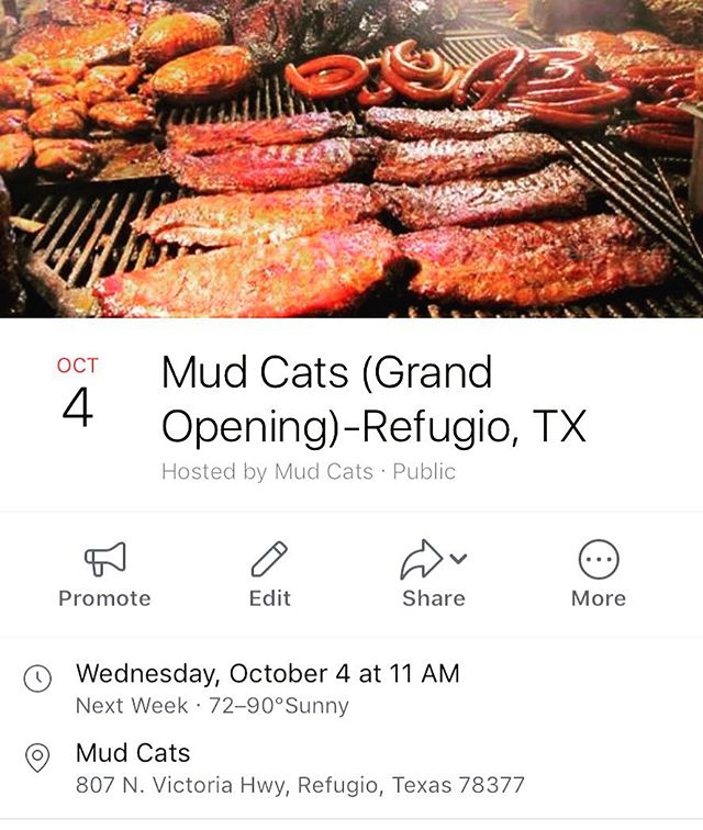 🚨Refugio, TX👀 Grand Opening on October 4th @ 11am.🚨Don't miss out!!! Great food 🥘 is back in town. See you there!! Your support is greatly appreciated!!! 👀🍴🙏✅🚨