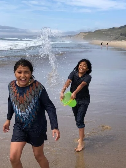 Campers loved the opportunity to connect with their coastal territory and spend time at the beach! Photo courtesy EkOngKar Singh Khalsa.