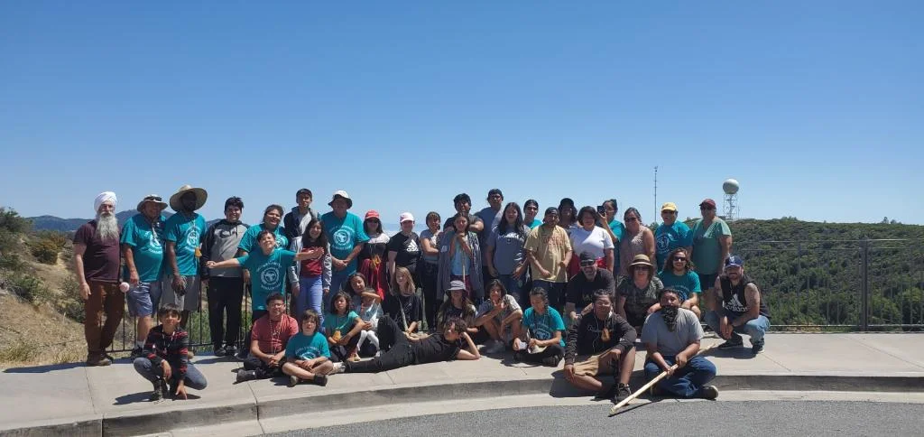Campers hiked to the summit of Mt. Umunhum, the site of the Amah Mutsun creation story