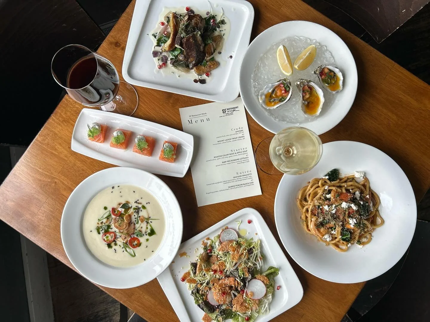 Calling All Bay Area Foodies 🍂

Stop by Bar Crudo next week and try out our satiating prix fixe menu by Head Chef Mike Selvera!!!

SF Restaurant Week will run November 1-8, 2025 at Bar Crudo. Make sure to book your reservation! 

**please note, we w