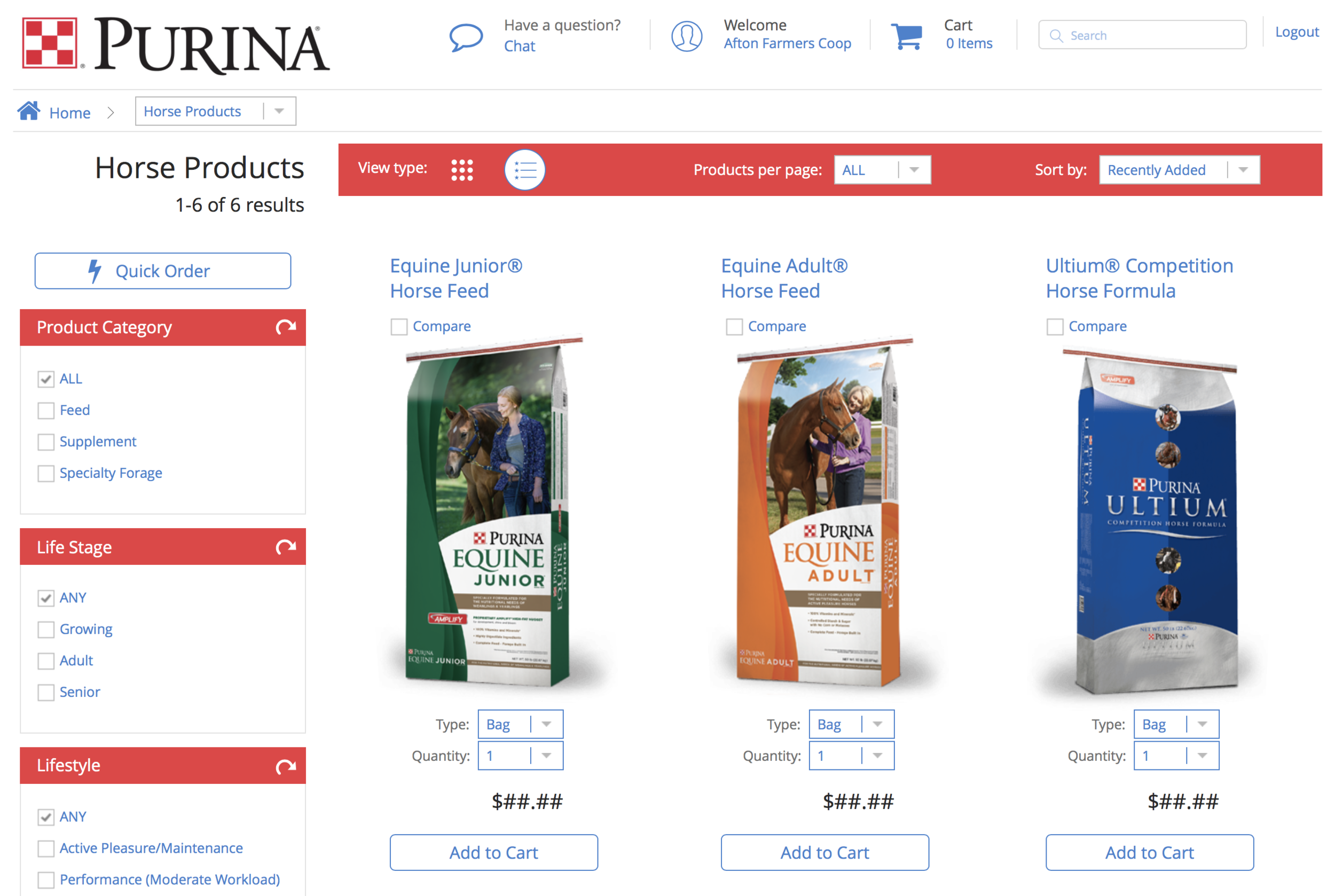 Customer eCommerce Indigo Prototype