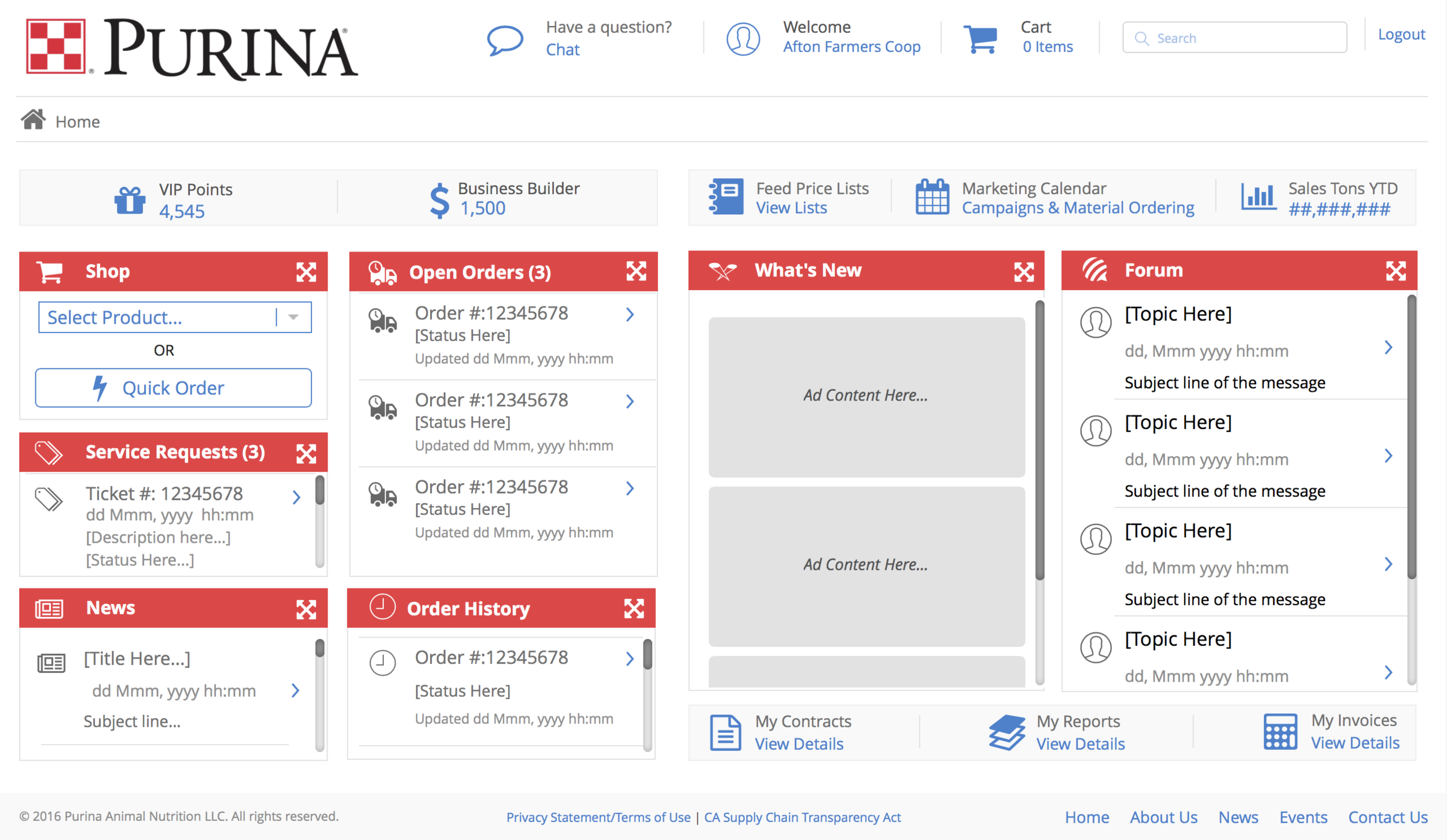 Customer Dashboard Indigo Prototype