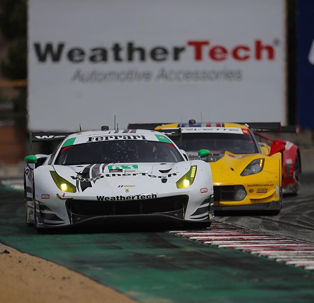 I just love the sound of a Ferrari 488 GT3 at high speed. This one was driven by @weathertech_racing drivers @toni.vilander and @coopermacneil to achieve a podium finish at this weekend&rsquo;s @imsa_racing event at @weathertechraceway Laguna Seca! I