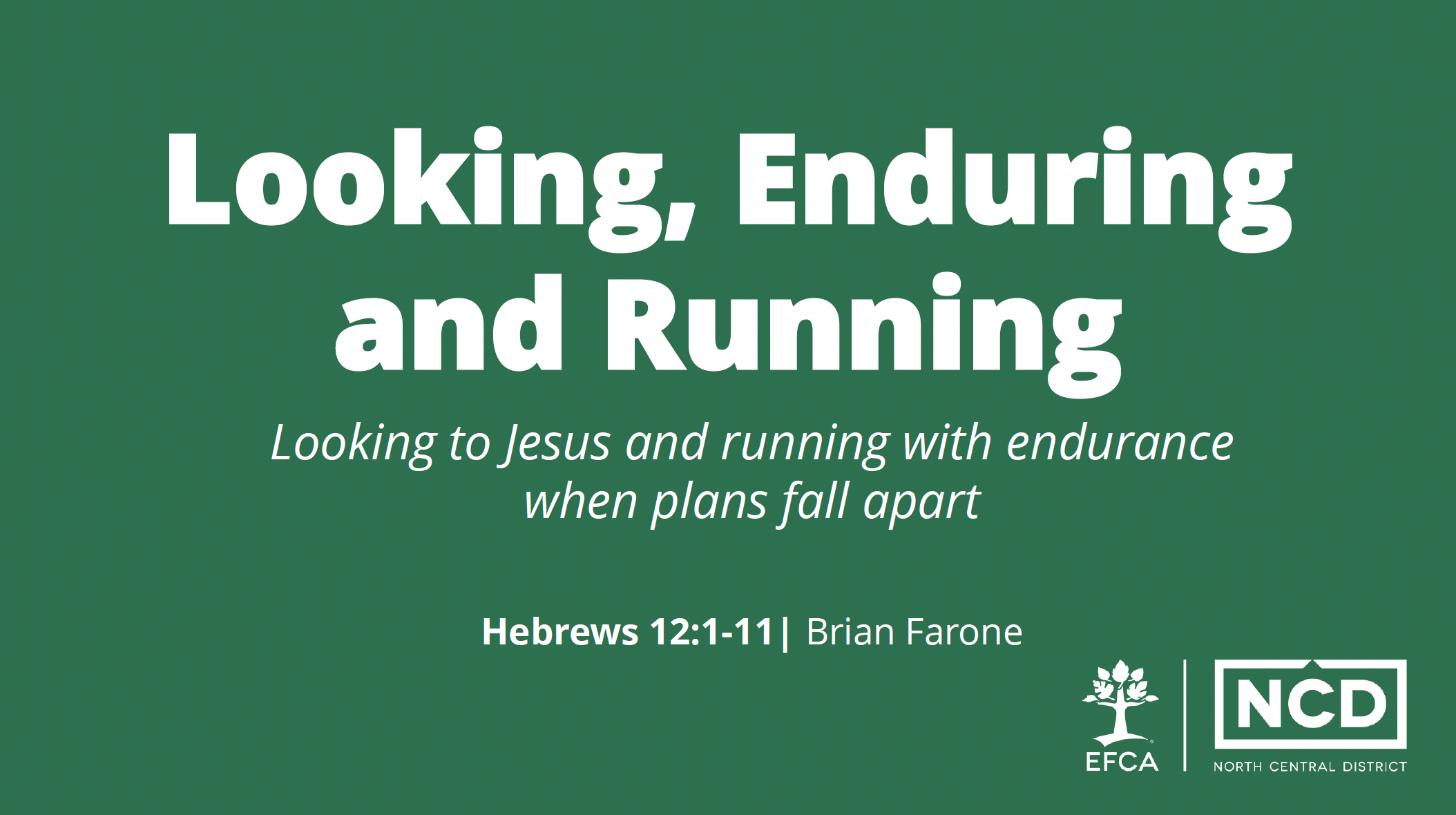 Looking, Enduring and Running