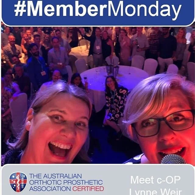 #MemberMonday
Meet c-OP Lynne Weir ✨🌟✨ Tell us about your favourite clinical or professional experience? What have you done recently that you are proud of or that has had impact? 👍👍👍 Ohhhh, that’s tricky.
Over these years I’ve had lots of memorable experiences and maybe that’s why still working clinically. 
I find our profession humbling on a daily basis, the people we meet as clients, patients, colleagues, etc. make me grateful for the work I do. You’ll never find me presenting at a conference: that scares me. I admire those who represent our profession on the national and international scale (I waited over 25 years to hear that DVA recognised our clinical skills – fabulous), but that’s not me either.
HOWEVER, working in O & P has provided me with my most brave moment, acting as master of ceremonies at 2018’s AOPA congress dinner – sooooooo far out of my comfort zone.
Thanks for sharing Lynne! 🌟🌟🌟 We want YOU to be part of #MemberMonday and help us celebrate #OandP in Australia! Contact ashleigh.greig@aopa.org.au to find out more!
#orthoticsandprosthetics #australianorthoticandprostheticsassociation #orthotics