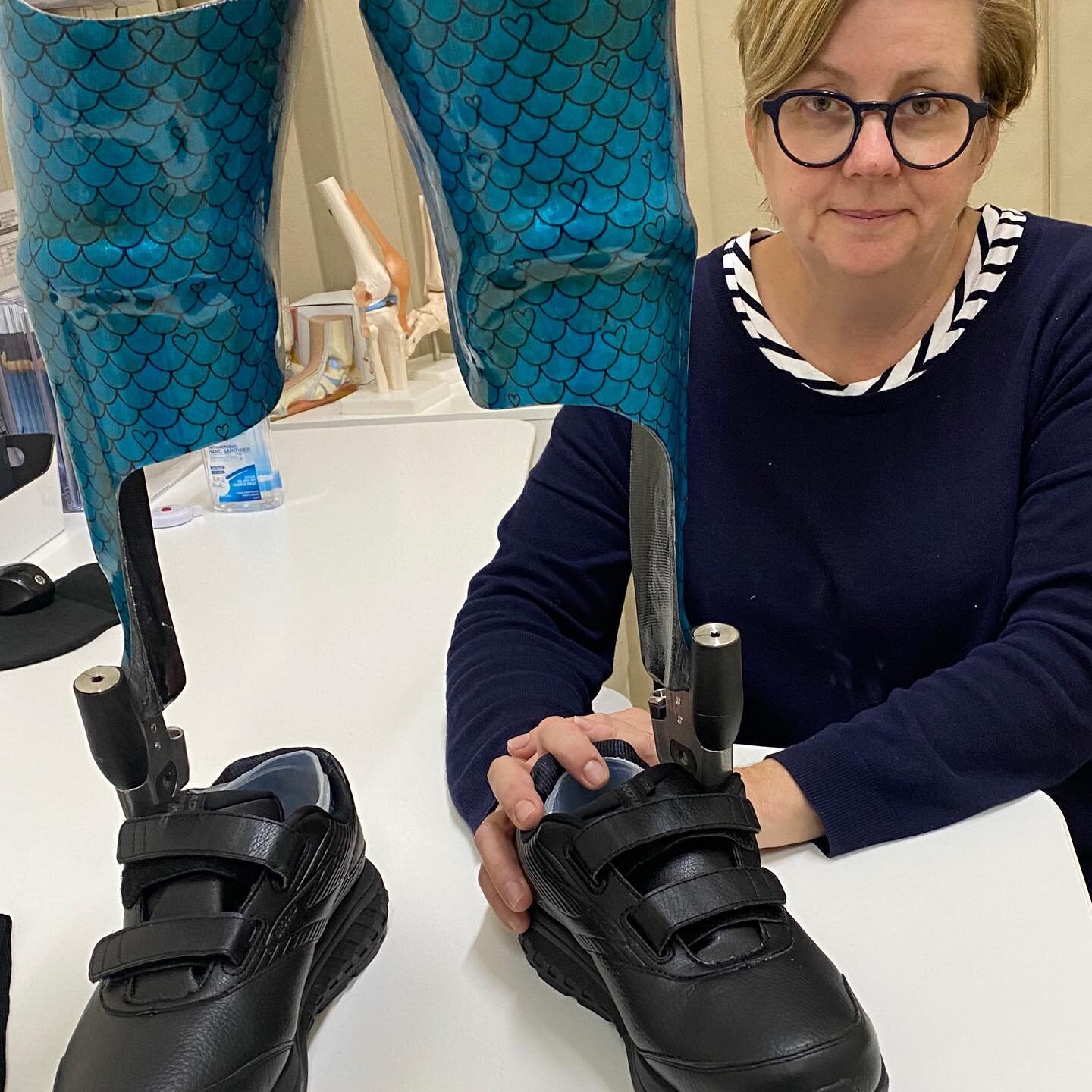 Bilateral AFO&rsquo;s with Ottobock Nexgear Tango ankle joints ready for a first fit.  Fabulous client choice of colour and pattern! 
@ottobock_australia @theathletesfootshepparton @ndis_australia @ottobock 
#orthoticsandprosthetics #custommade. #gou