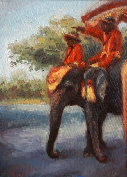  oil 7" x 5"- Ayutthaya, Thailand 