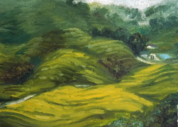  oil, 5" x 7"- Cameron Highlands, Malaysia 