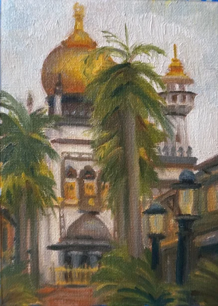  oil, 7" x 5"- Singapore 