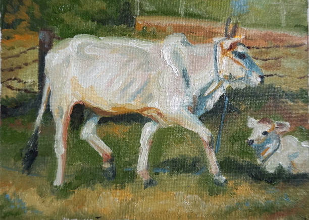  oil 5" x 7"- Battambang, Cambodia 